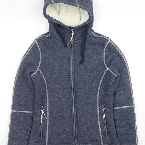 Weird Fish Women's Blue Size 8 Hooded Full Zip Sweatshirt