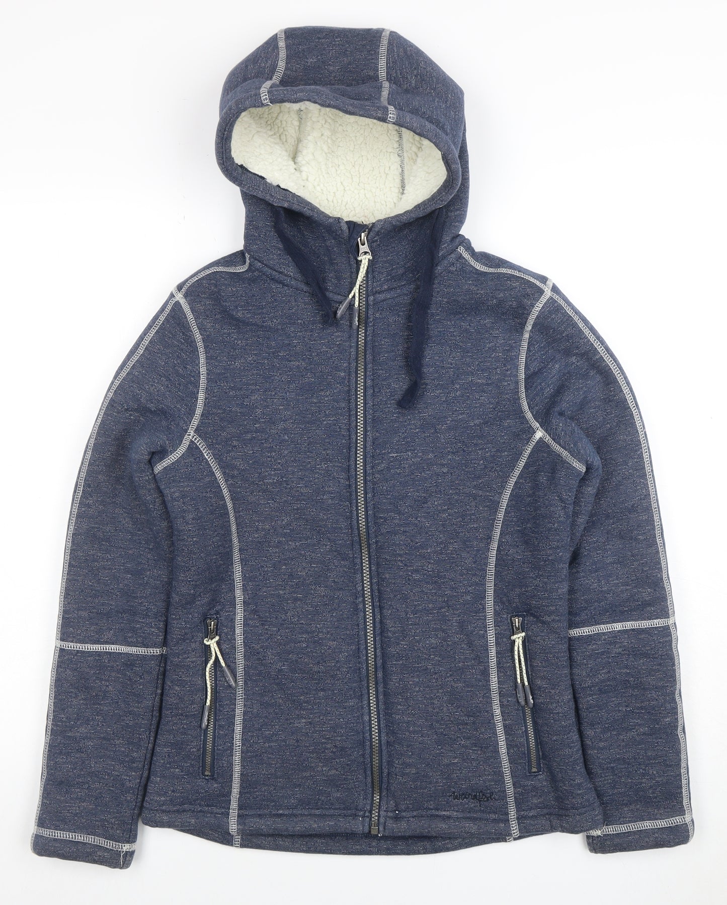 Weird Fish Women's Blue Size 8 Hooded Full Zip Sweatshirt