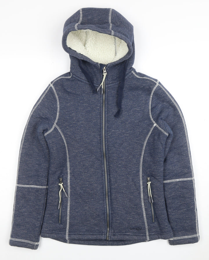 Weird Fish Women's Blue Size 8 Hooded Full Zip Sweatshirt