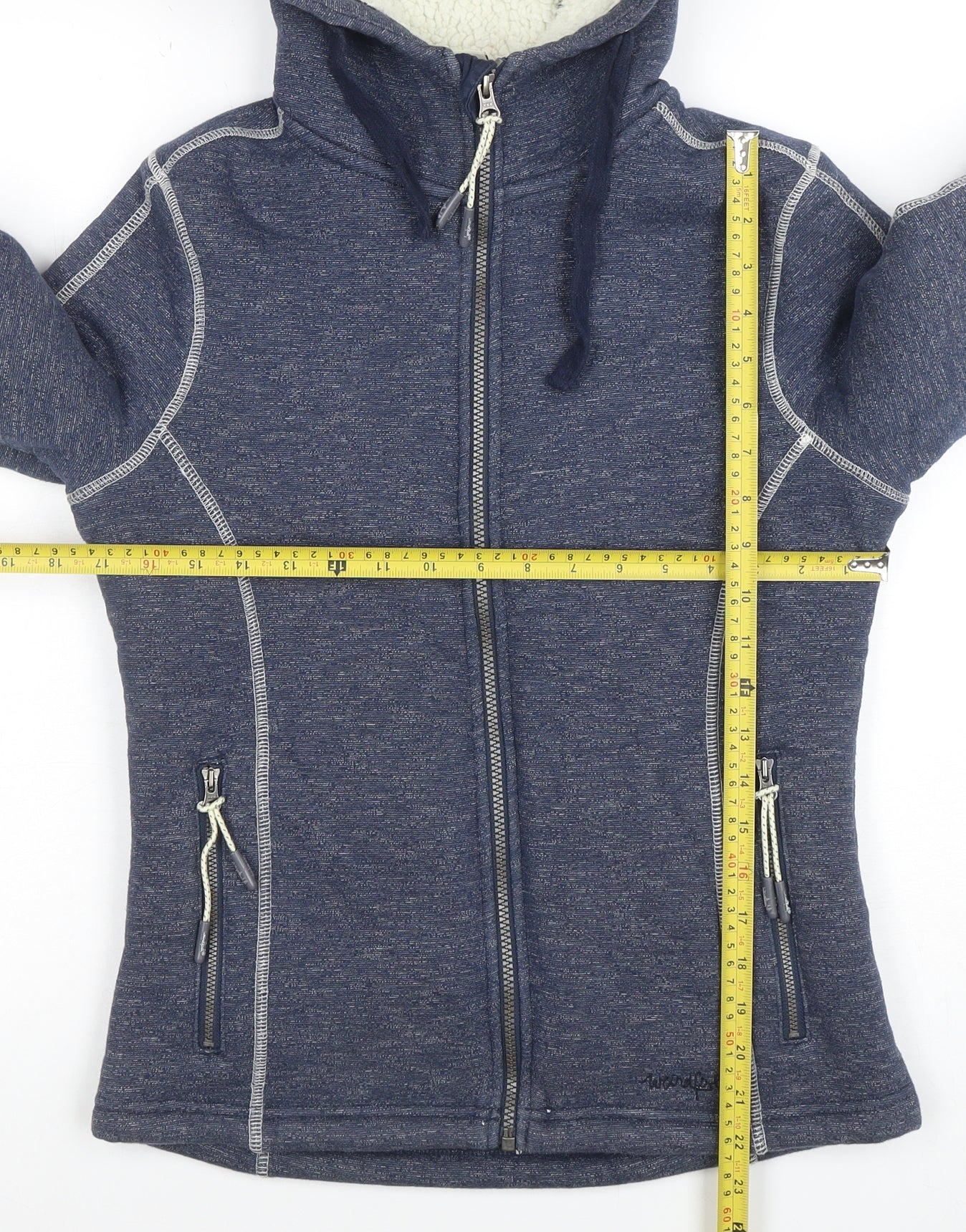 Weird Fish Women's Blue Size 8 Hooded Full Zip Sweatshirt