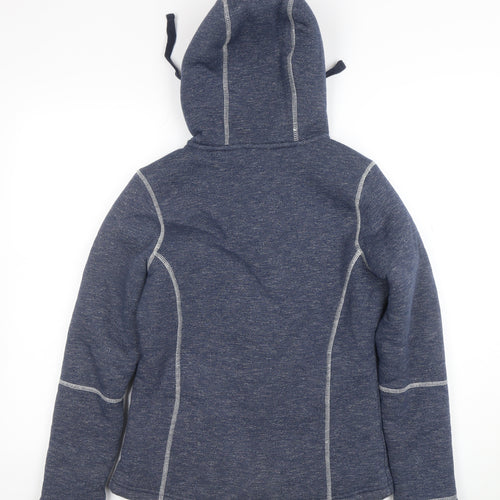 Weird Fish Women's Blue Size 8 Hooded Full Zip Sweatshirt