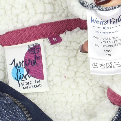 Weird Fish Women's Blue Size 8 Hooded Full Zip Sweatshirt