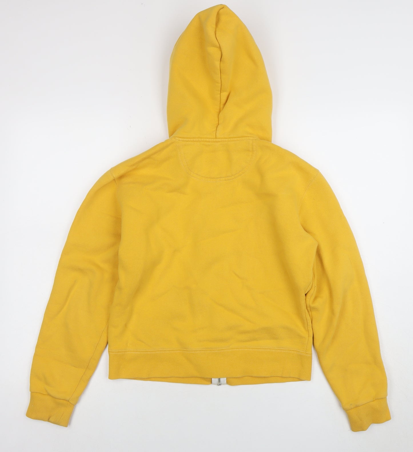 Champion Womens Yellow Full Zip Hoodie Cotton Blend M