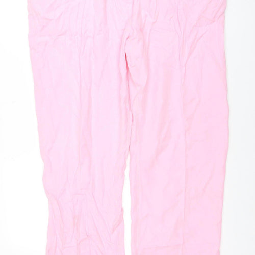 Ann Harvey Women's Pink Lyocell Straight Leg Plus Size 20 Trousers