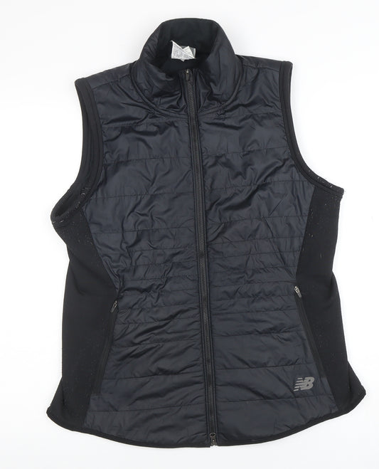 New Balance Womens Black Size 14 Quilted Softshell Waistcoat