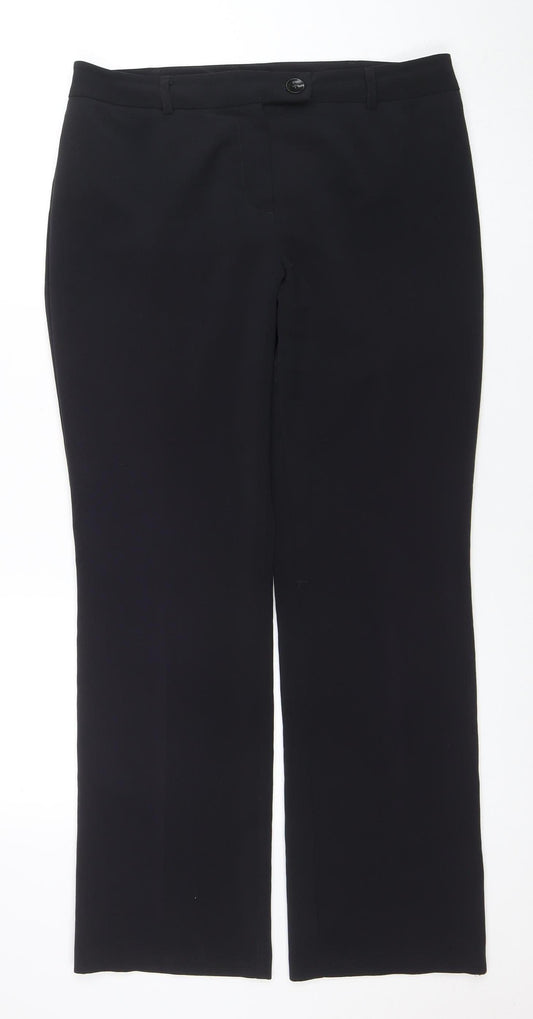 Marks and Spencer Women’s Black Size 12 Straight Dress Trousers