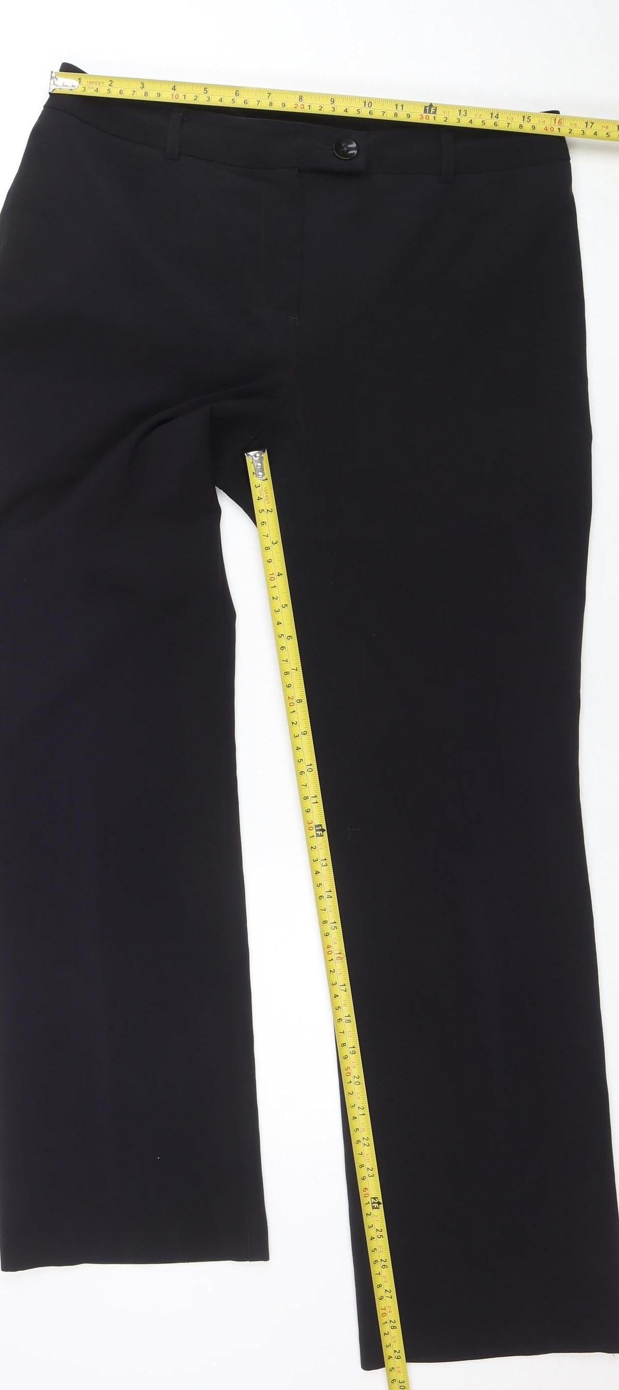 Marks and Spencer Women’s Black Size 12 Straight Dress Trousers