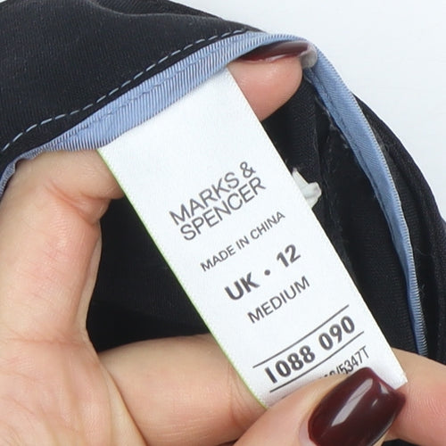 Marks and Spencer Women’s Black Size 12 Straight Dress Trousers
