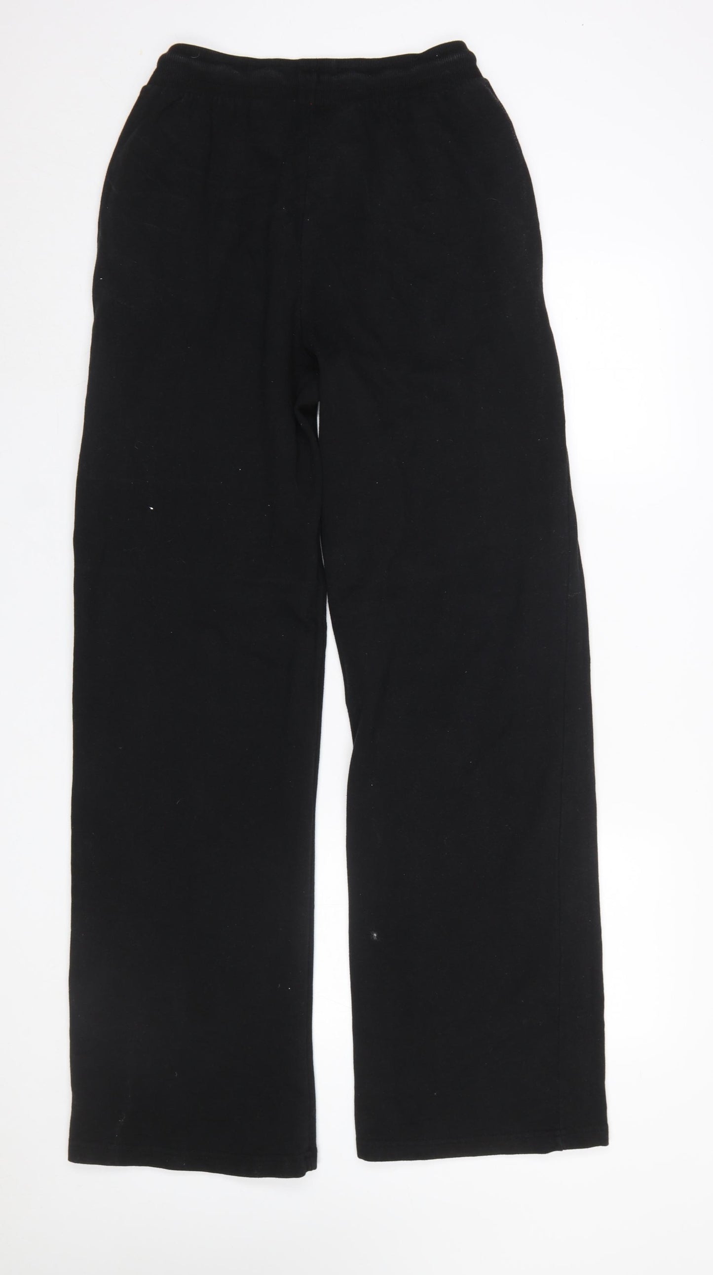 LTS Womens Black Fleece Sweatpants Size 12 Straight Leg