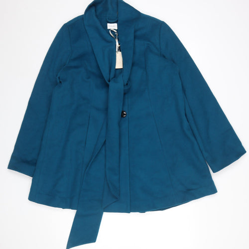 Kaliko Women's Teal Wool Blend Mid-Length Coat Size 12