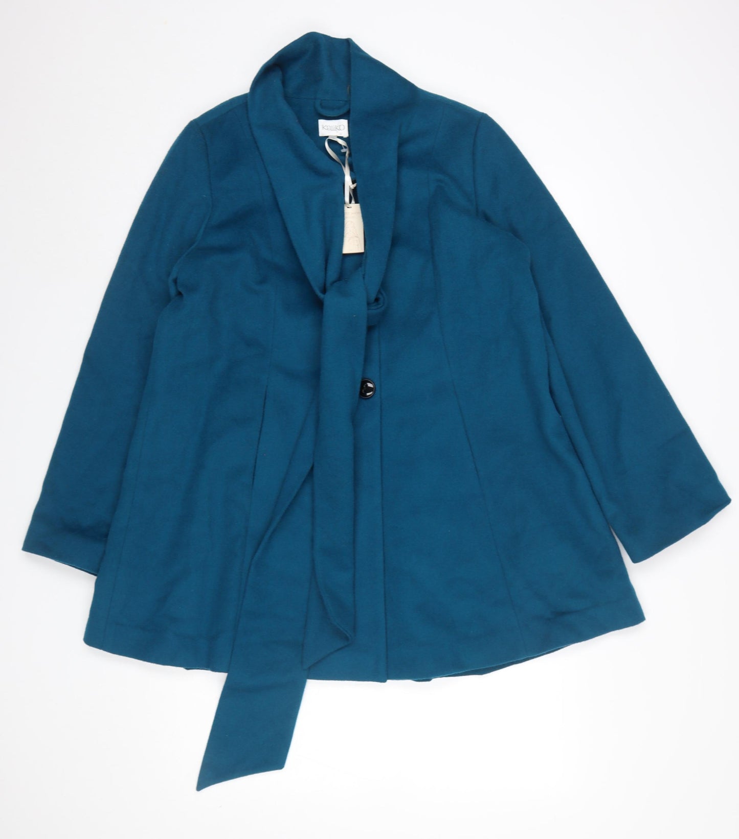 Kaliko Women's Teal Wool Blend Mid-Length Coat Size 12