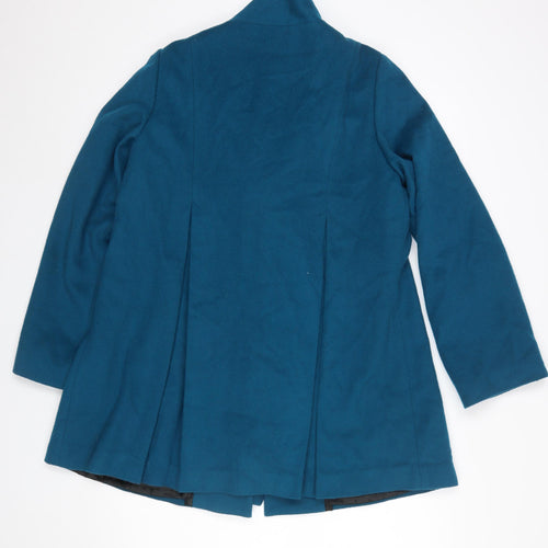 Kaliko Women's Teal Wool Blend Mid-Length Coat Size 12