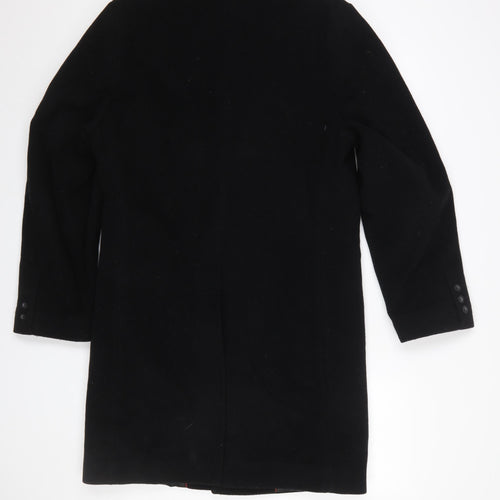 Thomas Nash Men's Black Wool Blend Overcoat Size S Classic Winter Style