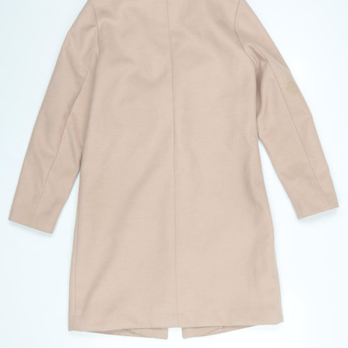 New Look Petite Beige Long Coat Women’s Size 6 Classic Style