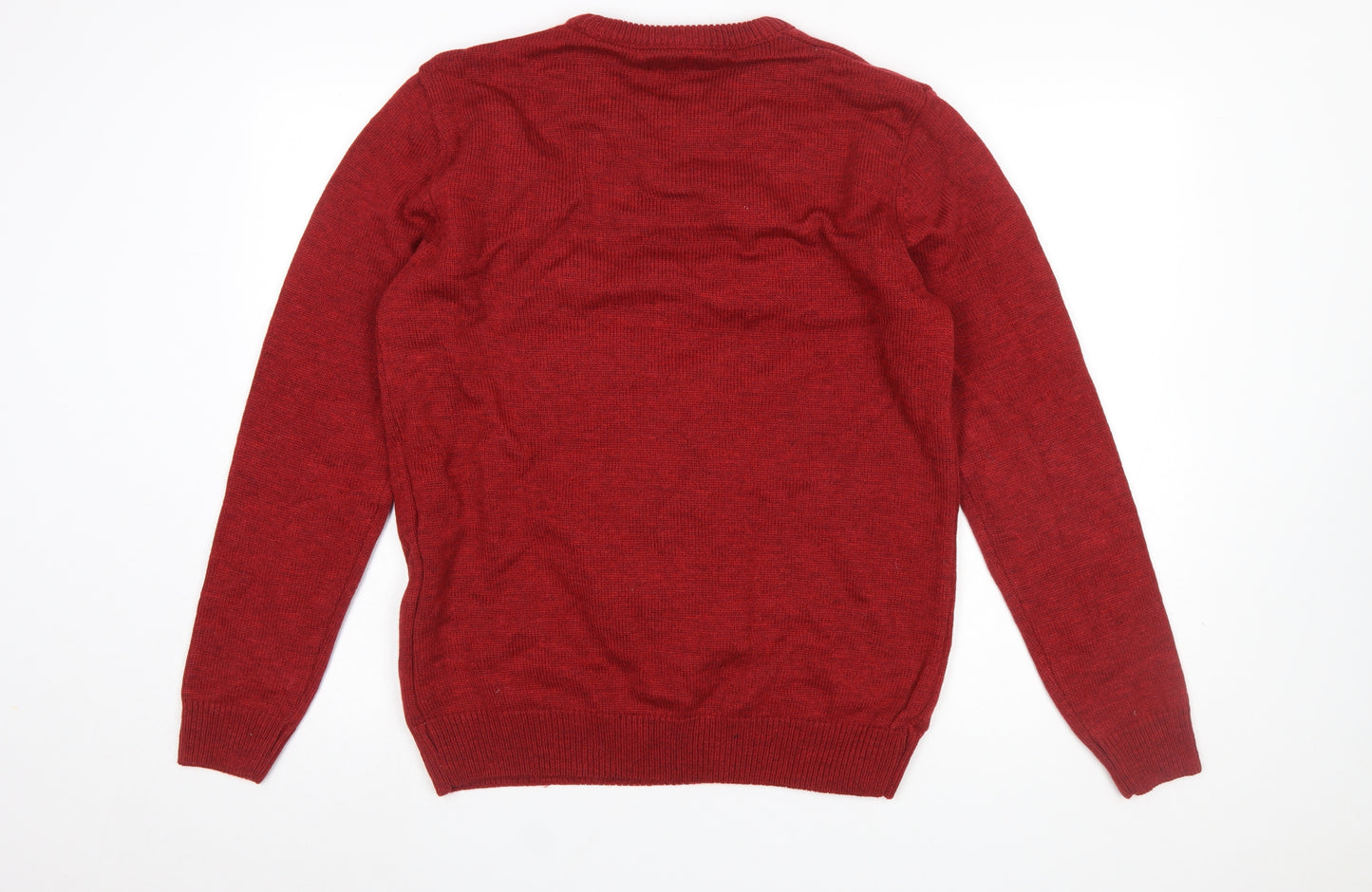 Next Men’s Red Reindeer Christmas Jumper L Knit Crew Neck