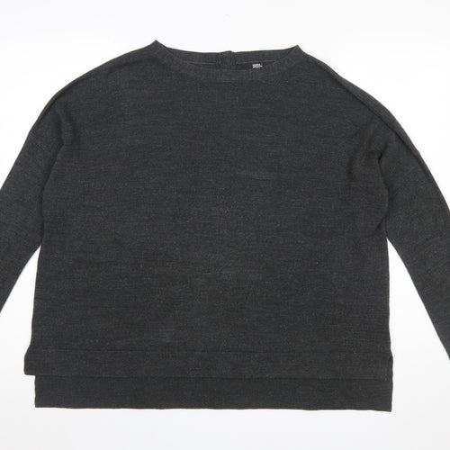 Marks and Spencer Womens Grey Size 16 Acrylic Knit Jumper