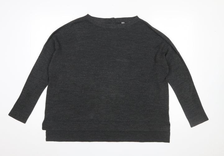 Marks and Spencer Womens Grey Size 16 Acrylic Knit Jumper
