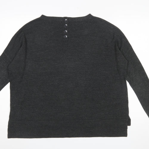Marks and Spencer Womens Grey Size 16 Acrylic Knit Jumper