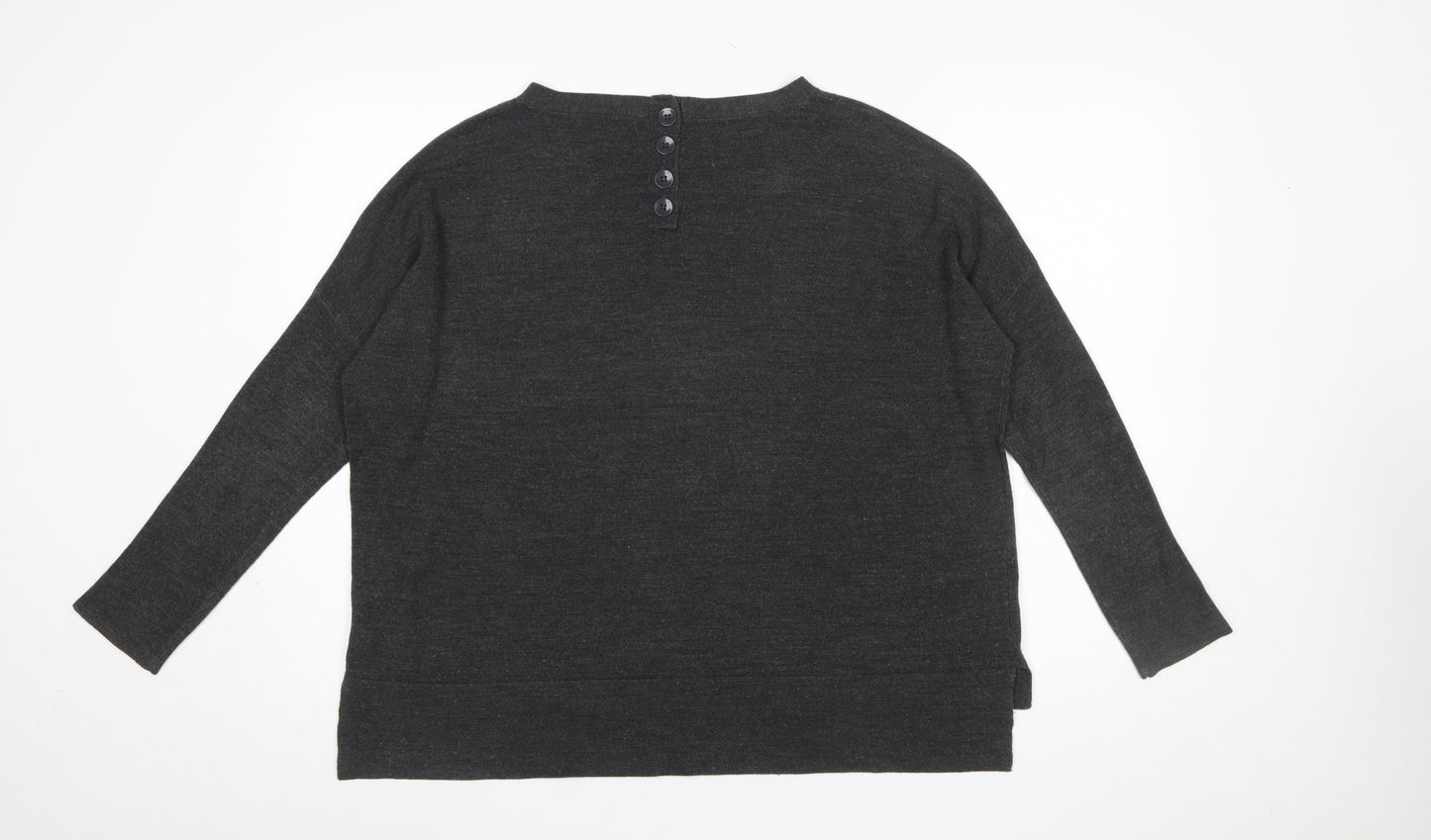 Marks and Spencer Womens Grey Size 16 Acrylic Knit Jumper