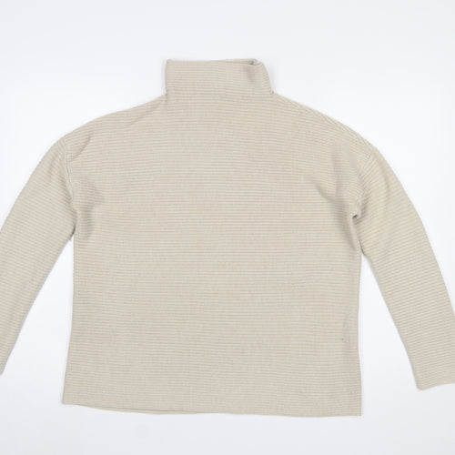 French Connection Women’s Beige Roll Neck Knit Jumper Size M