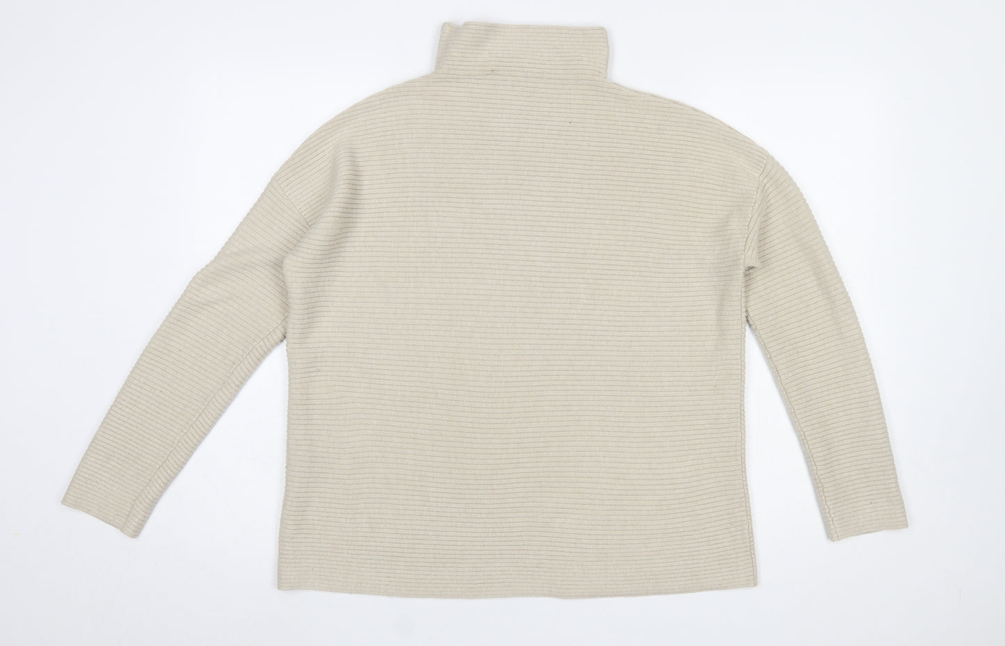 French Connection Women’s Beige Roll Neck Knit Jumper Size M