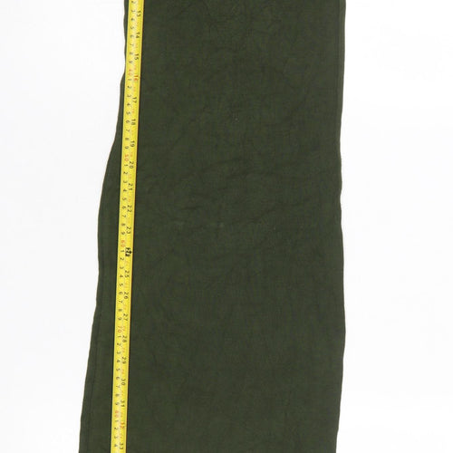 Zara Women Green Long T-Shirt Dress Size S Casual Jersey Stretch