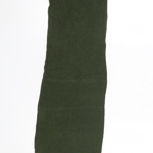 Zara Women Green Long T-Shirt Dress Size S Casual Jersey Stretch