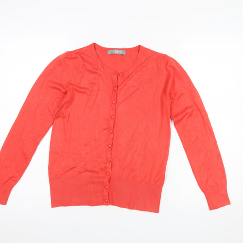 Marks and Spencer Women’s Red Petite Size 6 Crew Neck Cardigan
