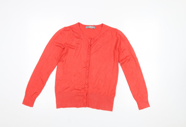 Marks and Spencer Women’s Red Petite Size 6 Crew Neck Cardigan