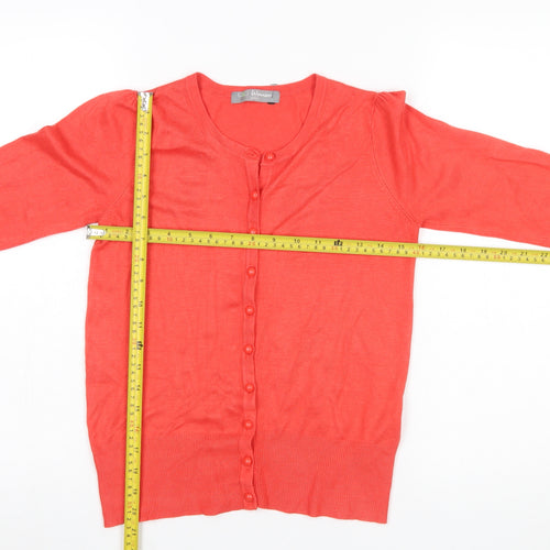 Marks and Spencer Women’s Red Petite Size 6 Crew Neck Cardigan