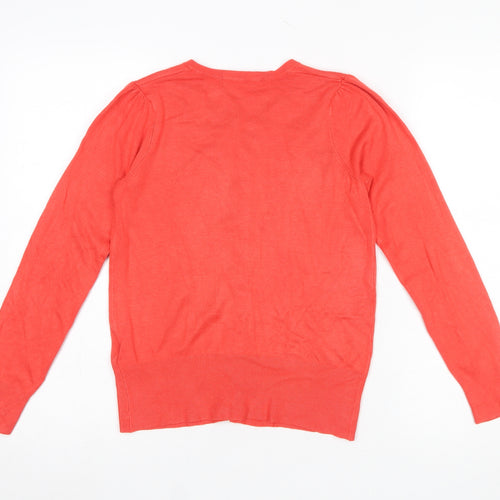 Marks and Spencer Women’s Red Petite Size 6 Crew Neck Cardigan