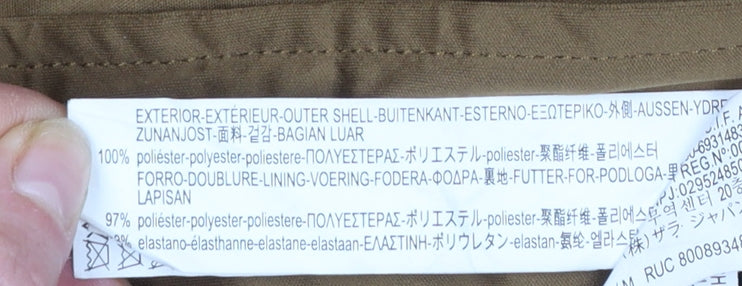 Zara Man Brown Mid-Length Overcoat Men's M 40in Polyester