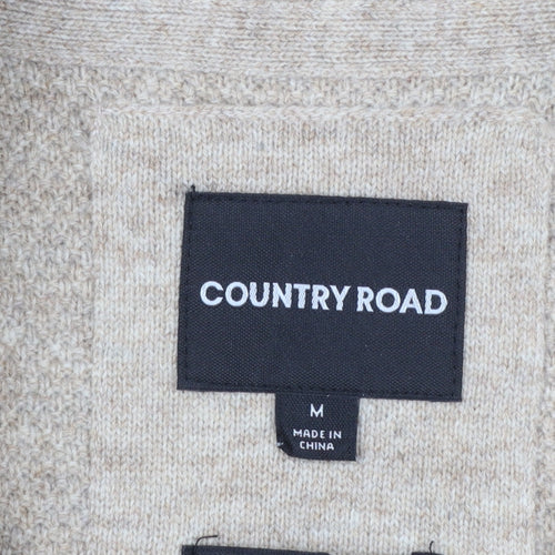 Country Road Men’s Beige Wool Half Zip Jumper Size M