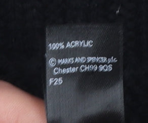 Marks and Spencer Womens Black Knit Sleeveless Cable Vest S