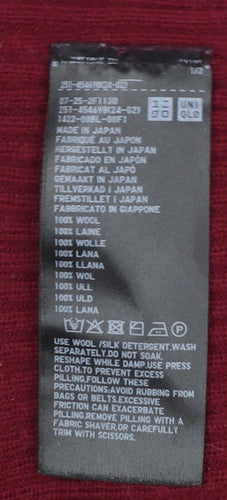 Uniqlo Women Red Wool Roll Neck Long Sleeve Jumper XS
