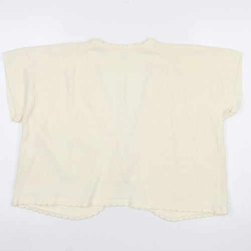 Being Casual Women's Ivory Short Sleeve V-Neck Cardigan Size 20