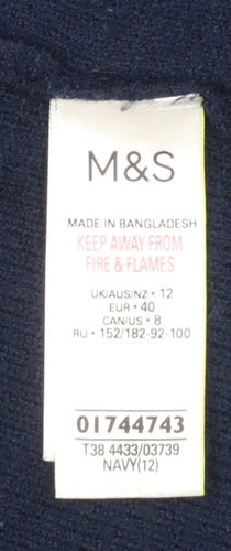 Marks and Spencer Women’s Blue Long Sleeve Open Front Cardigan Size 12