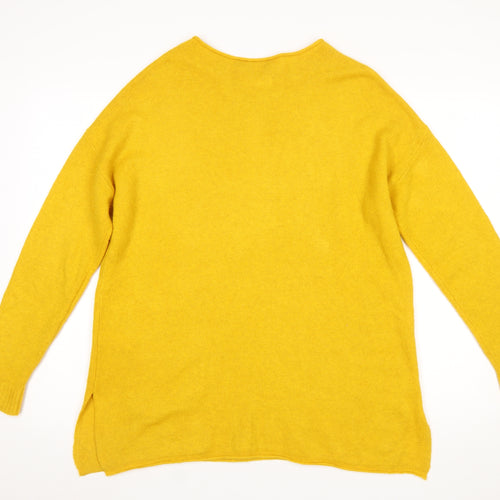 Monsoon Womens Yellow Knit Long Sleeve Crew Neck Pullover Jumper M