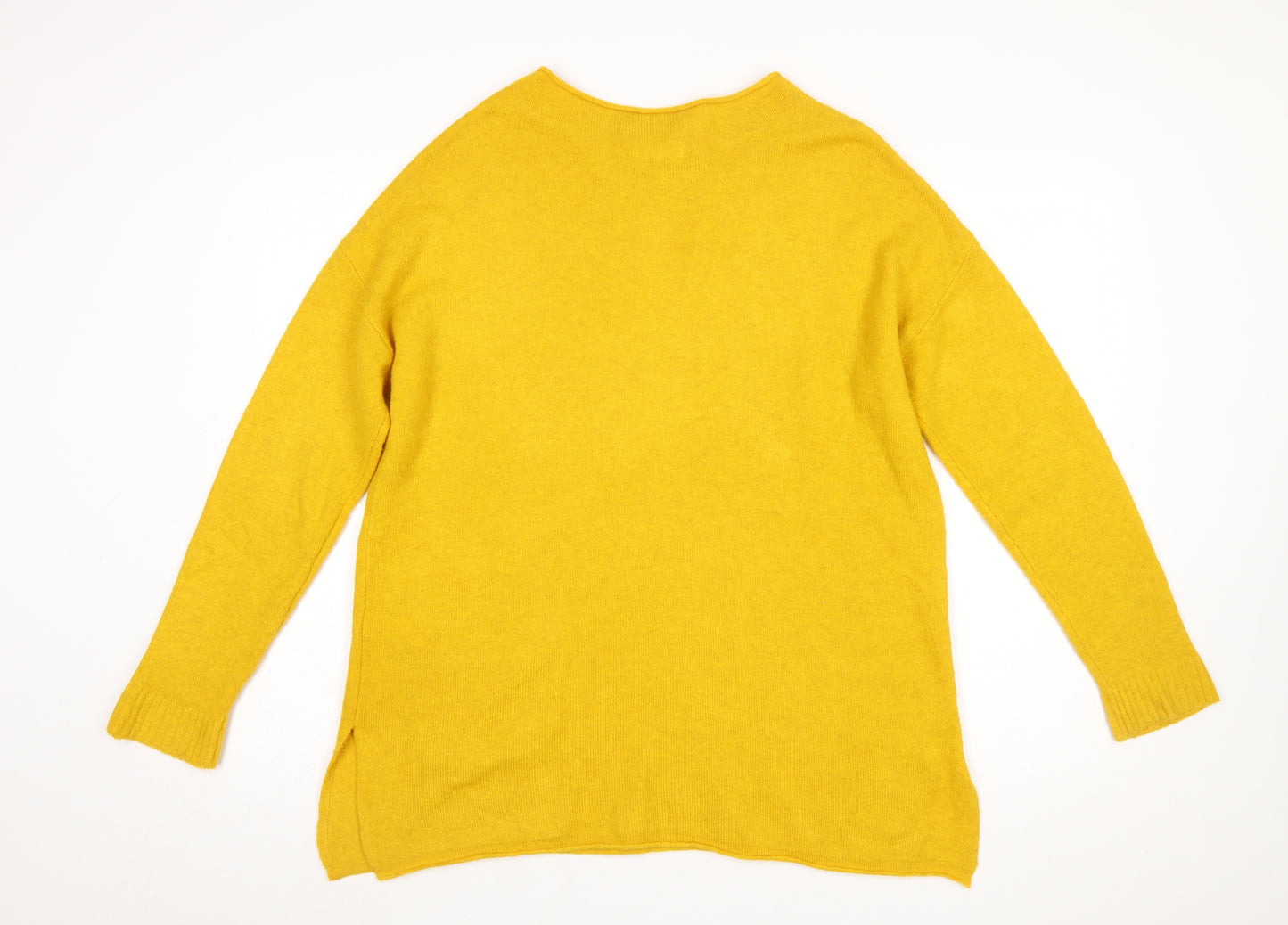 Monsoon Womens Yellow Knit Long Sleeve Crew Neck Pullover Jumper M