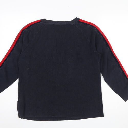 Tommy Hilfiger Women's Blue Cotton Crew Neck Jumper M
