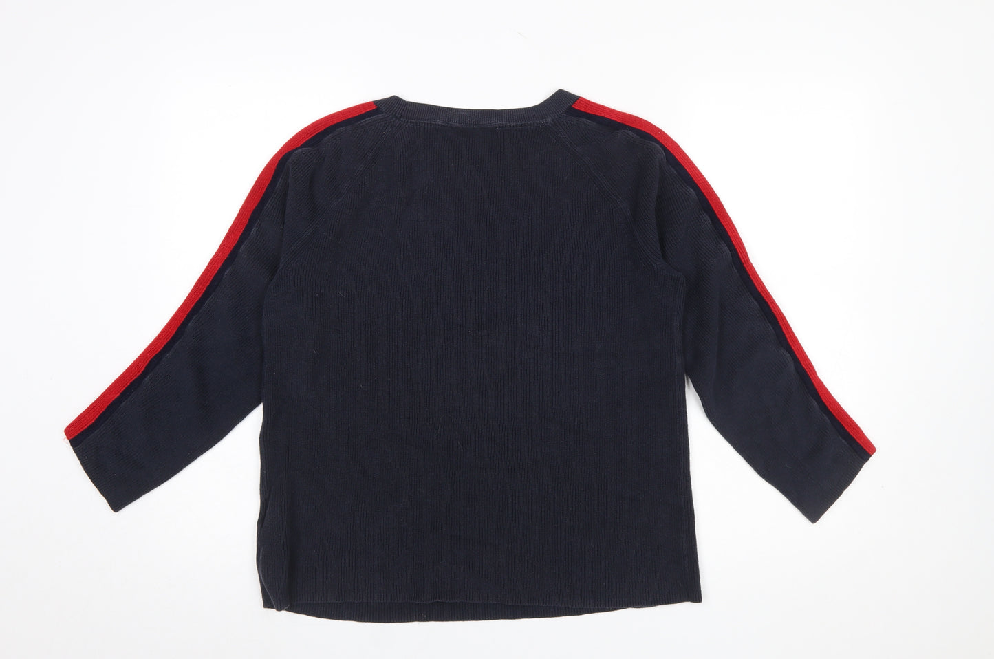 Tommy Hilfiger Women's Blue Cotton Crew Neck Jumper M