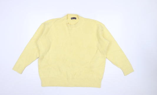 Marks and Spencer Women’s Yellow Cotton Pullover Jumper Size L