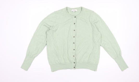 Marks and Spencer Women's Green Size 18 Crew Neck Button Cardigan