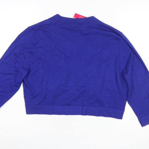 Together Women's Blue 3/4 Sleeve Viscose Cardigan Size 18