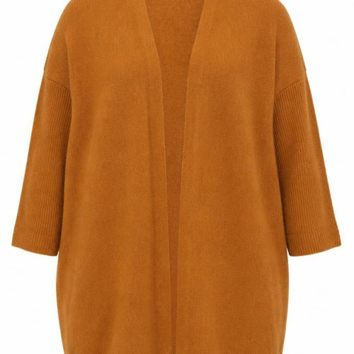 ASOS Women Brown Size 14 Open Knit Relaxed Wool Blend Cardigan