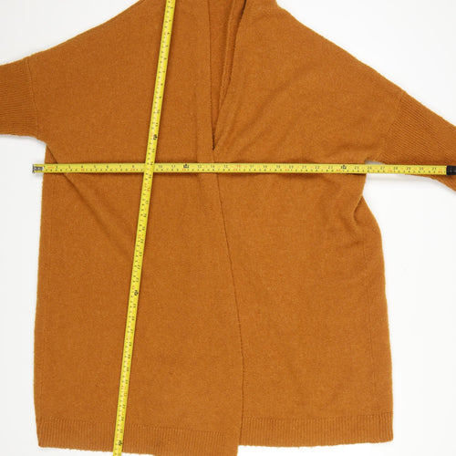 ASOS Women Brown Size 14 Open Knit Relaxed Wool Blend Cardigan