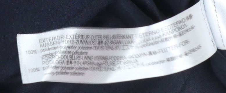 Zara Women’s Blue Cropped Button Jacket Size 8 Polyester Lined