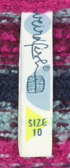 Weird Fish Women's Grey Fair Isle Knitted Jumper Size 10