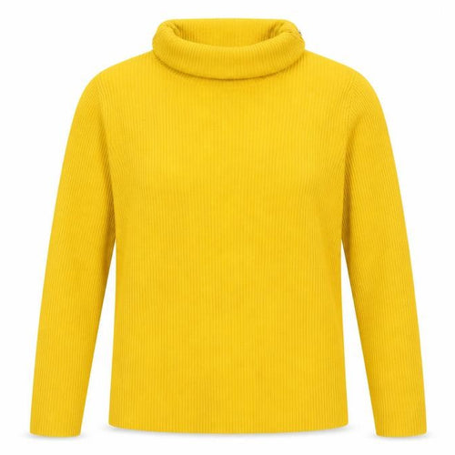 Tu Women’s Yellow Roll Neck Rib Knit Jumper Size 10