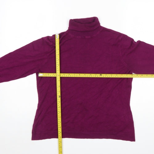 Precis Womens Purple Roll Neck Long Sleeve Jumper Size L